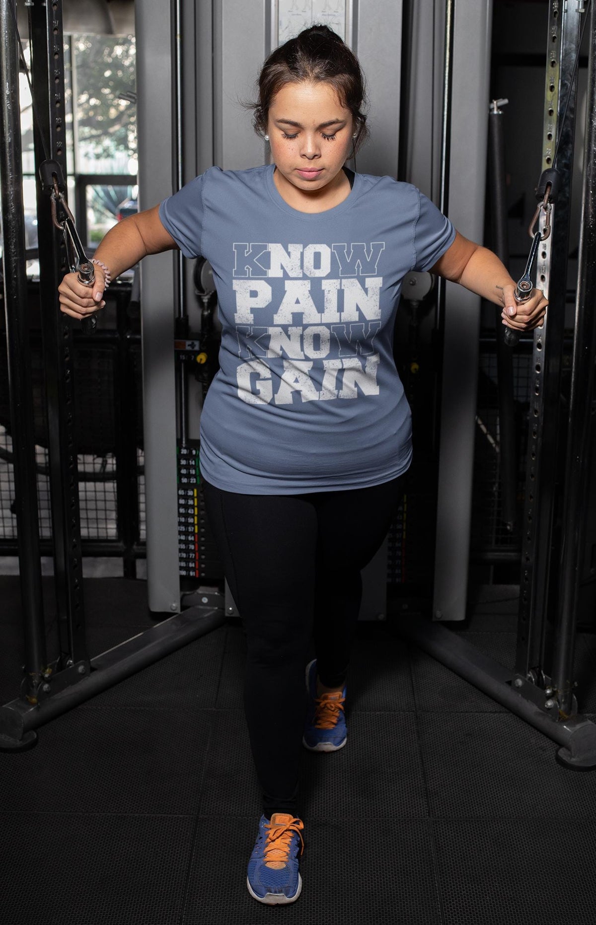 Comfort Colors® Workout Shirt, Know Pain Know Gain Tee, Gym Motivational Exercise Top