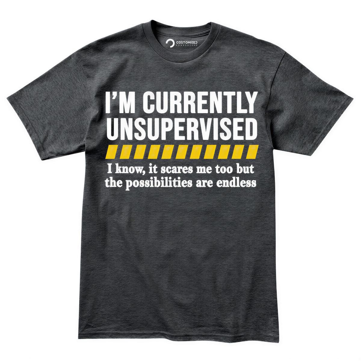 Funny Sarcastic Shirt, Im Currently Unsupervised, Joke Tee for Dads