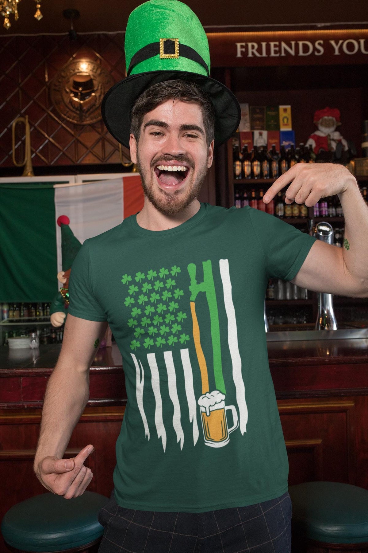 Funny Beer St. Patricks Day Shirt, Irish American Flag Tee, Ireland Gift