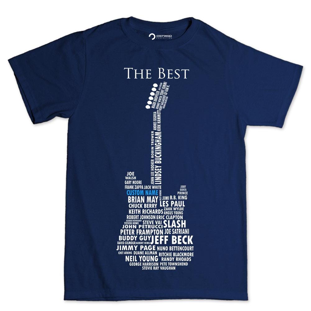 Custom Guitarist Shirt, Guitar Shirt for Men, Personalized Guitar Gift, Guitar Lover Gift, Guitar Legends T-shirt, Gift for Guitar Players