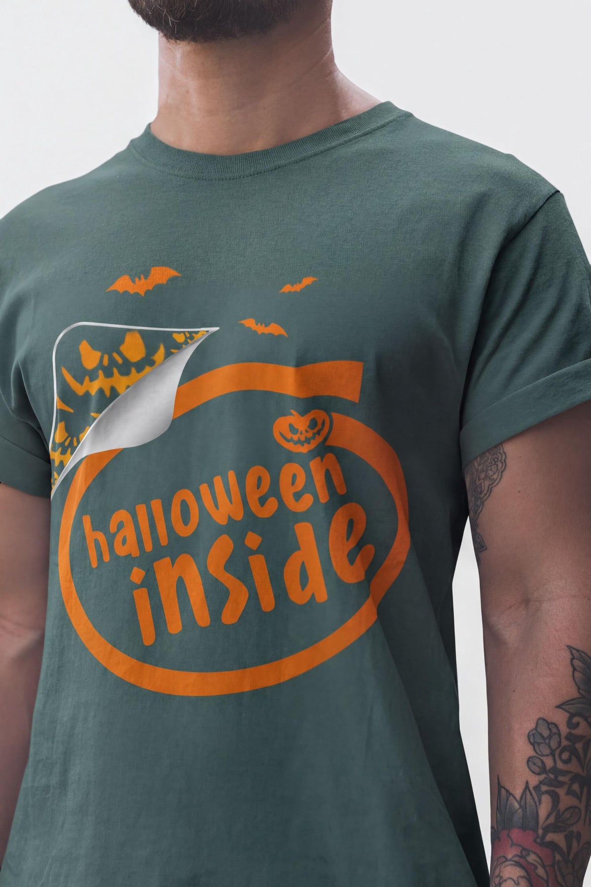 Funny Halloween Inside Shirt, Comfort Colors® Trick Or Treat Tee, Spooky Season TShirt, Fall Autumn Top