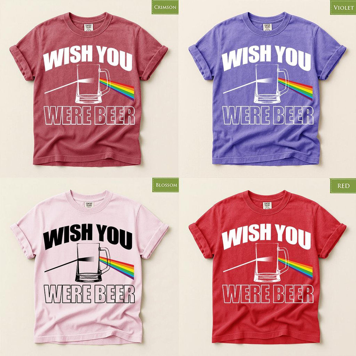 Funny Comfort Colors® Wish You Were Beer Here Shirt, Music Band Tee, Drinking Top