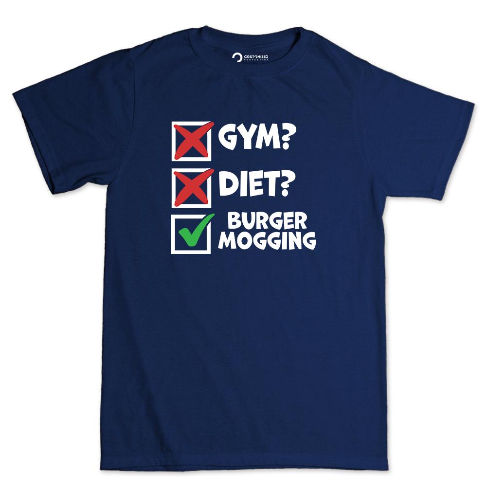 Funny CEO Eating Burger T-Shirt, Gym Meme Top, Foodie Joke Tee