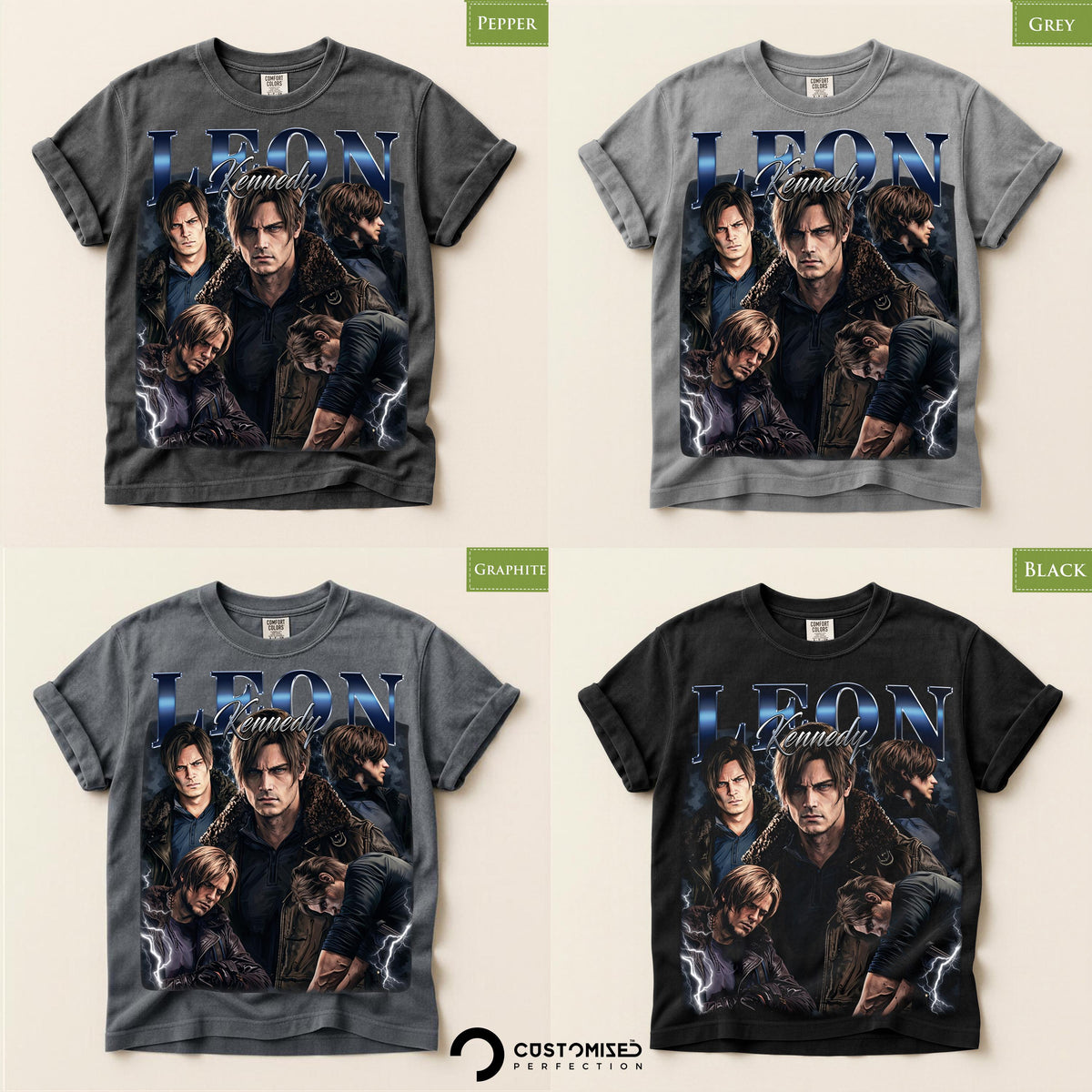 Limited Leon Kennedy Comfort Colors® Shirt, Resident Evil Requiem, RE9 Fan Tee