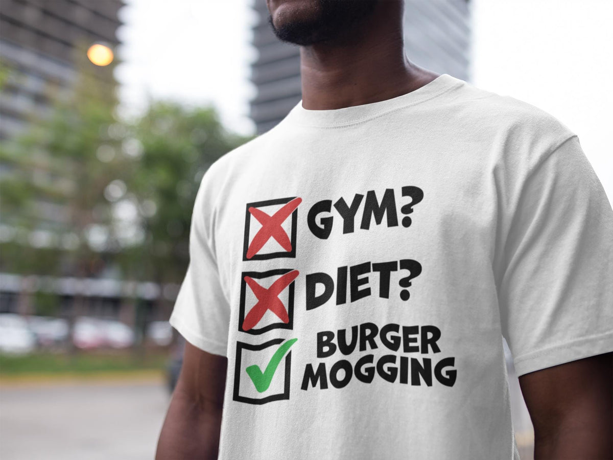 Funny CEO Eating Burger T-Shirt, Gym Meme Top, Foodie Joke Tee