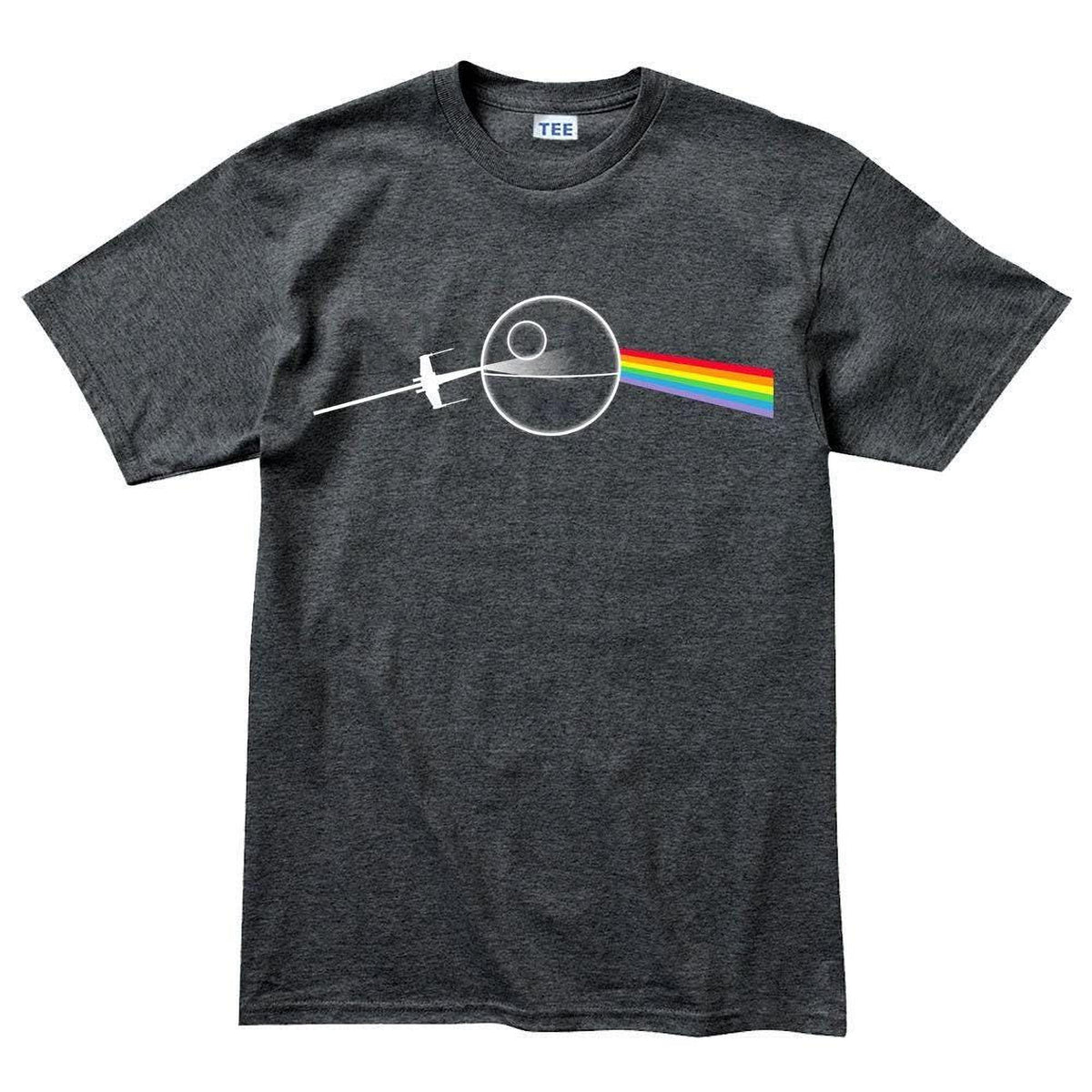 Dark Side of the Death Star T-Shirt: Rainbow Moon Tee