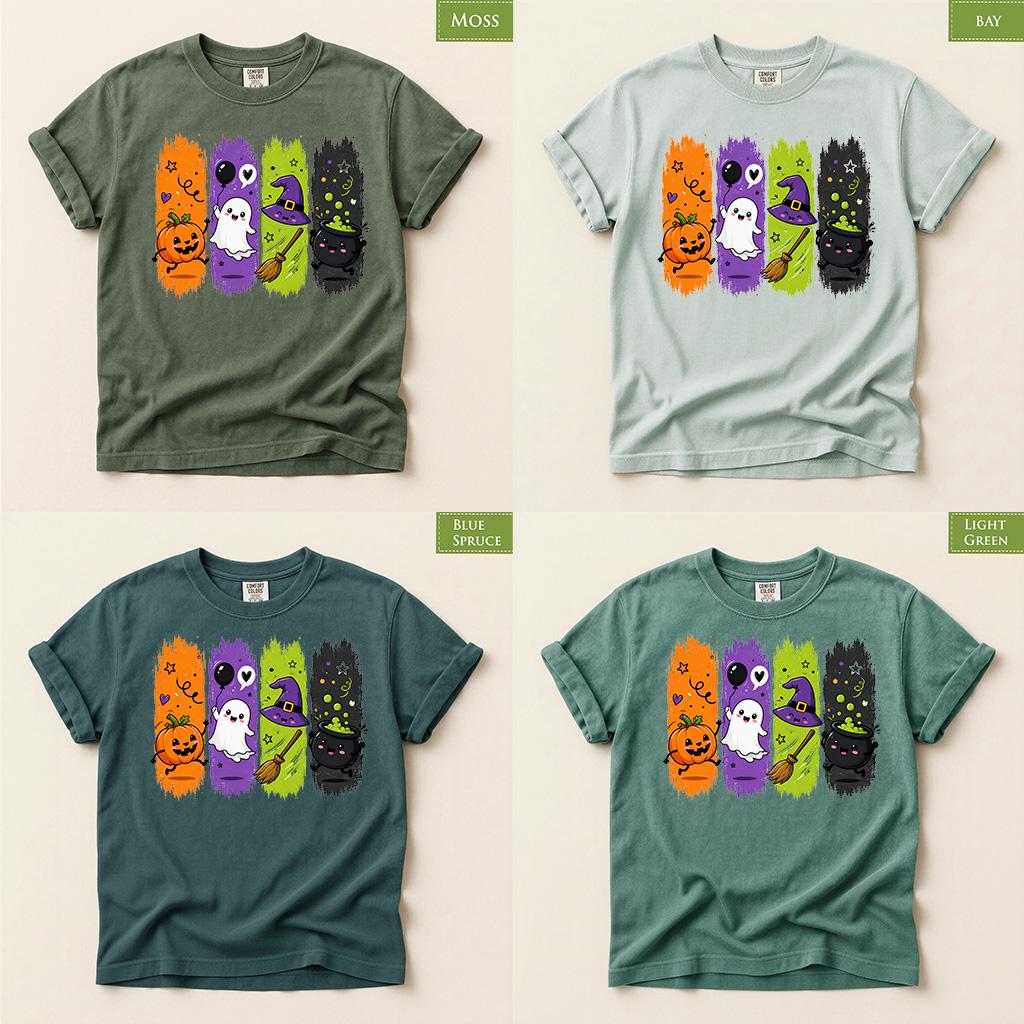 Comfort Colors® Cute Halloween School Friends Shirt, Back to School Cute top, Spooky Fall Classroom Educator Tee
