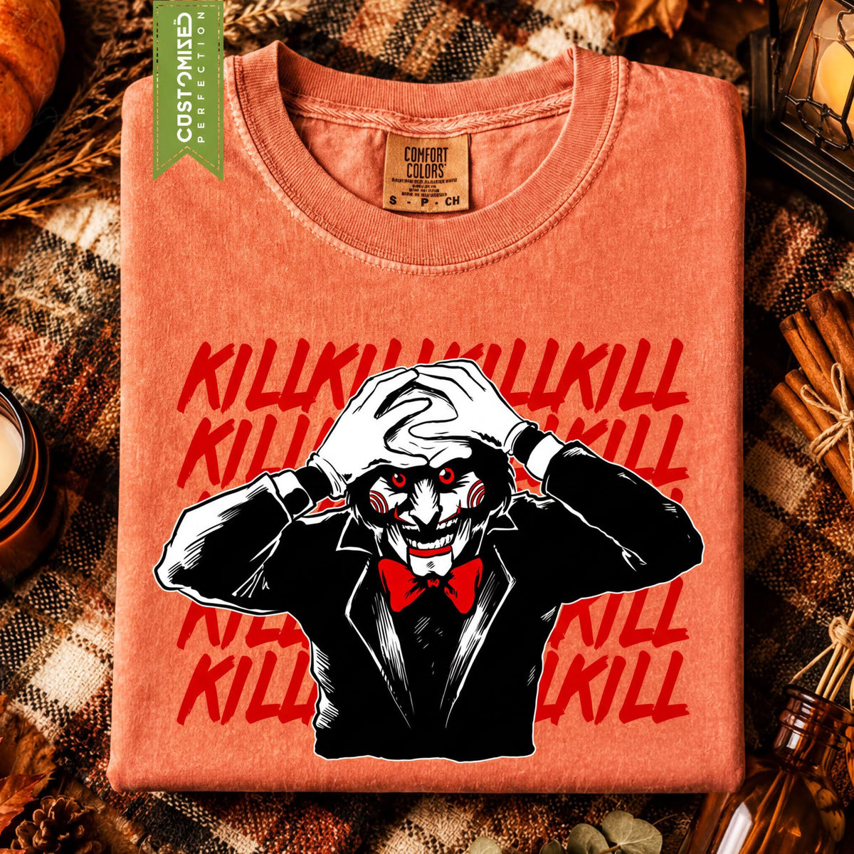 Comfort Colors® Joker Jigsaw Tee, Halloween Costume Top, Scary Gothic T-shirt, Trick Or Treat Tshirt