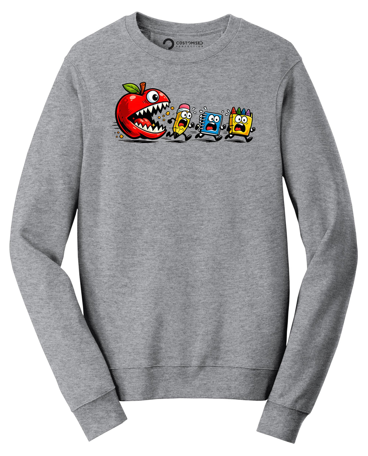 Funny Back to School Shirt, Apple Monster T-shirt, Teacher Student Classroom Graphic Tee