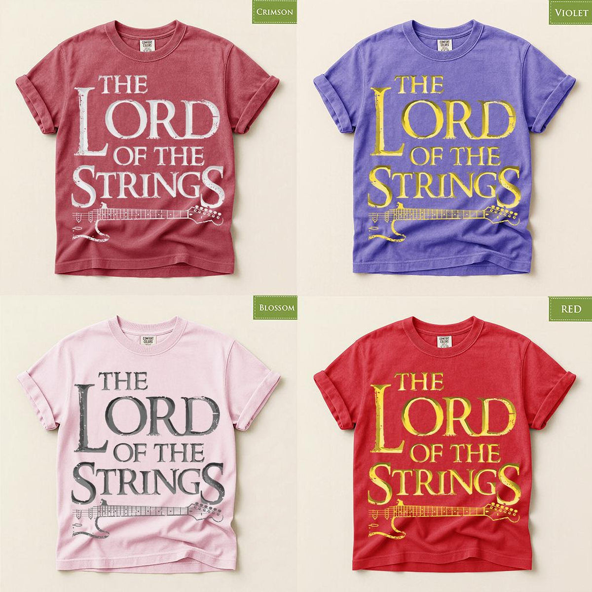 Comfort Colors® Lord of the Strings Guitar T-shirt, Guitar Player Shirt