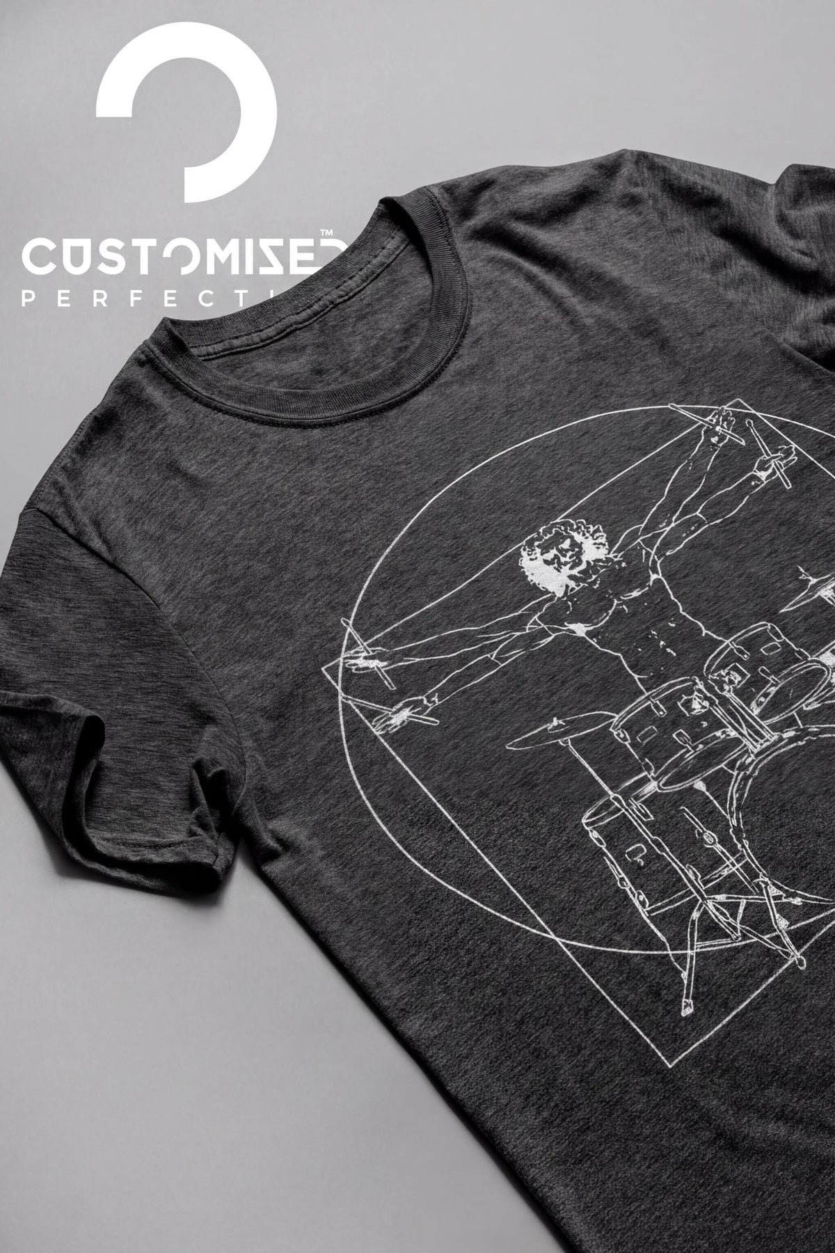 Comfort Colors® Vitruvian Drummer Shirt, Da Vinci Drum Tshirt, Tee for Drummers