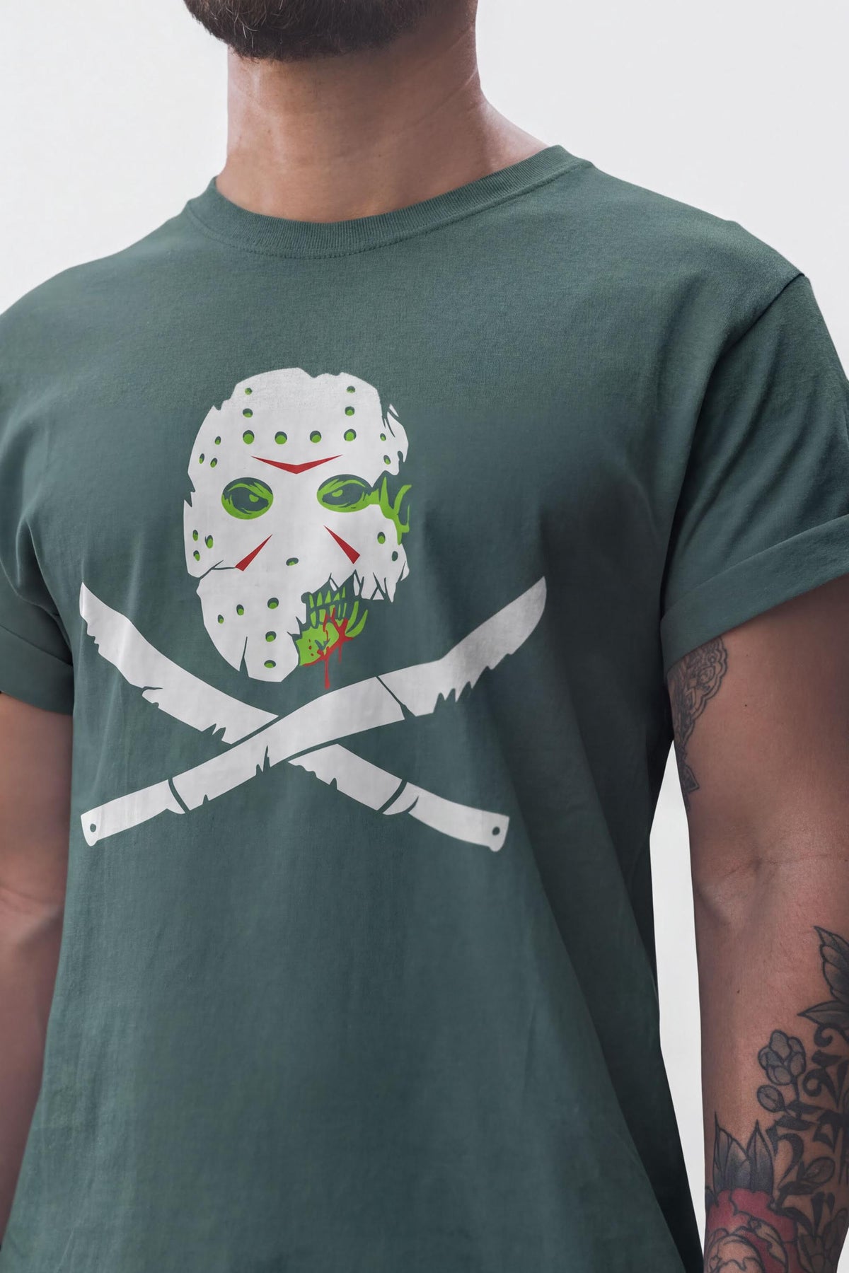 Horror Mask Crossbones Shirt, Hockey Mask Machete Flag T-Shirt, Skull Crossbones Horror Hoodie, Slasher Pirate Sweatshirt