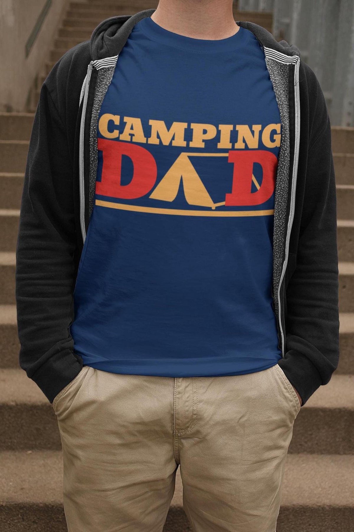 Camping Dad T-Shirt, Funny Outdoor Design for Fathers, Papa Adventure Tee