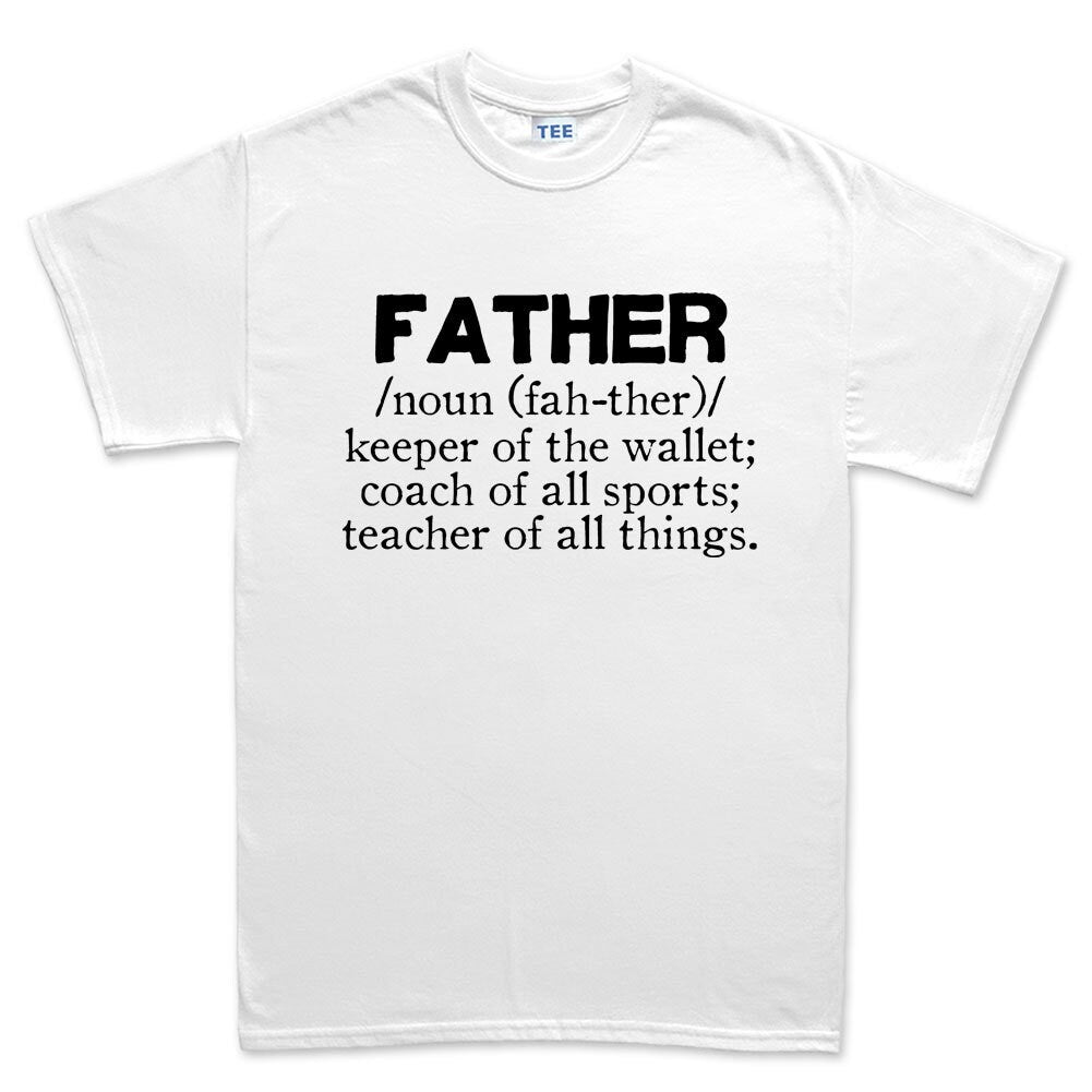 Definition of Father's Day Gift For Dad Daddy Papa Mens T shirt Tee Top T-shirt - R1794