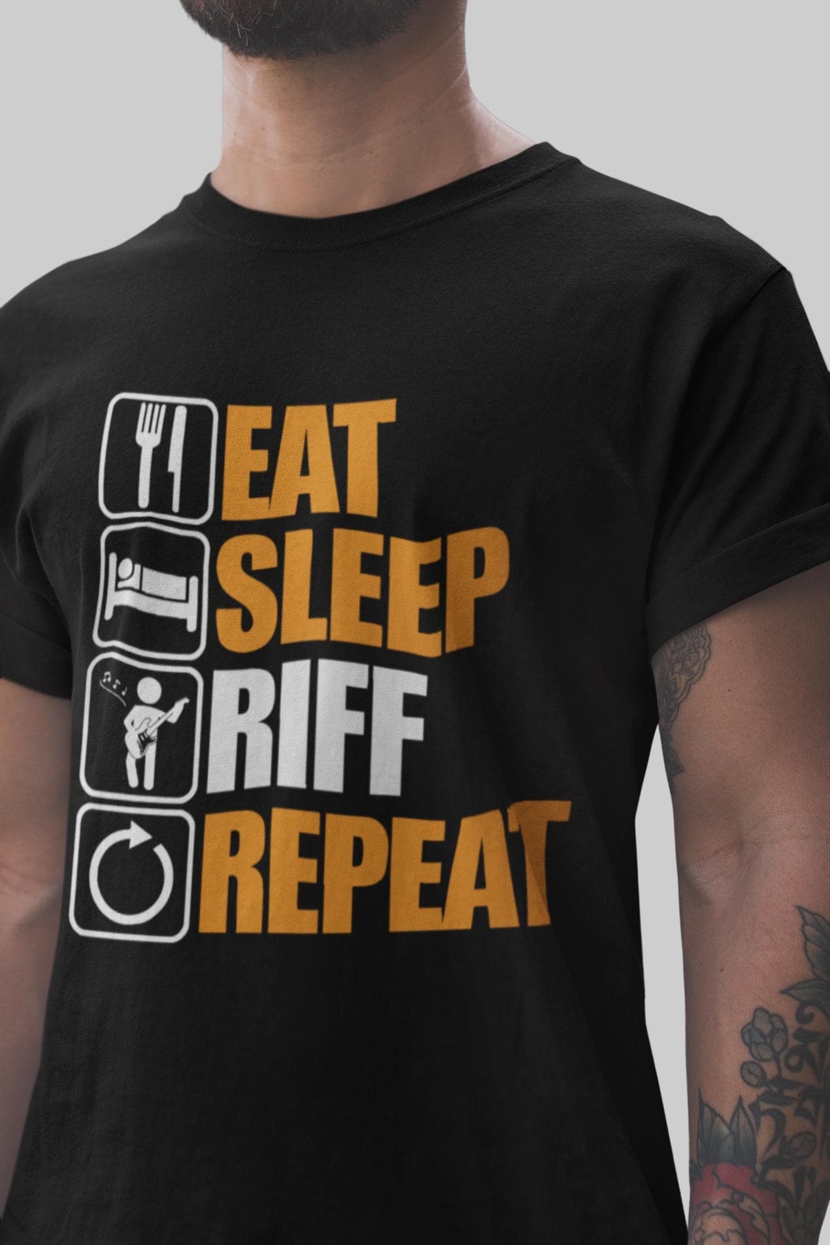 Funny Guitar Player Shirt, Rock Riff Humor for Men