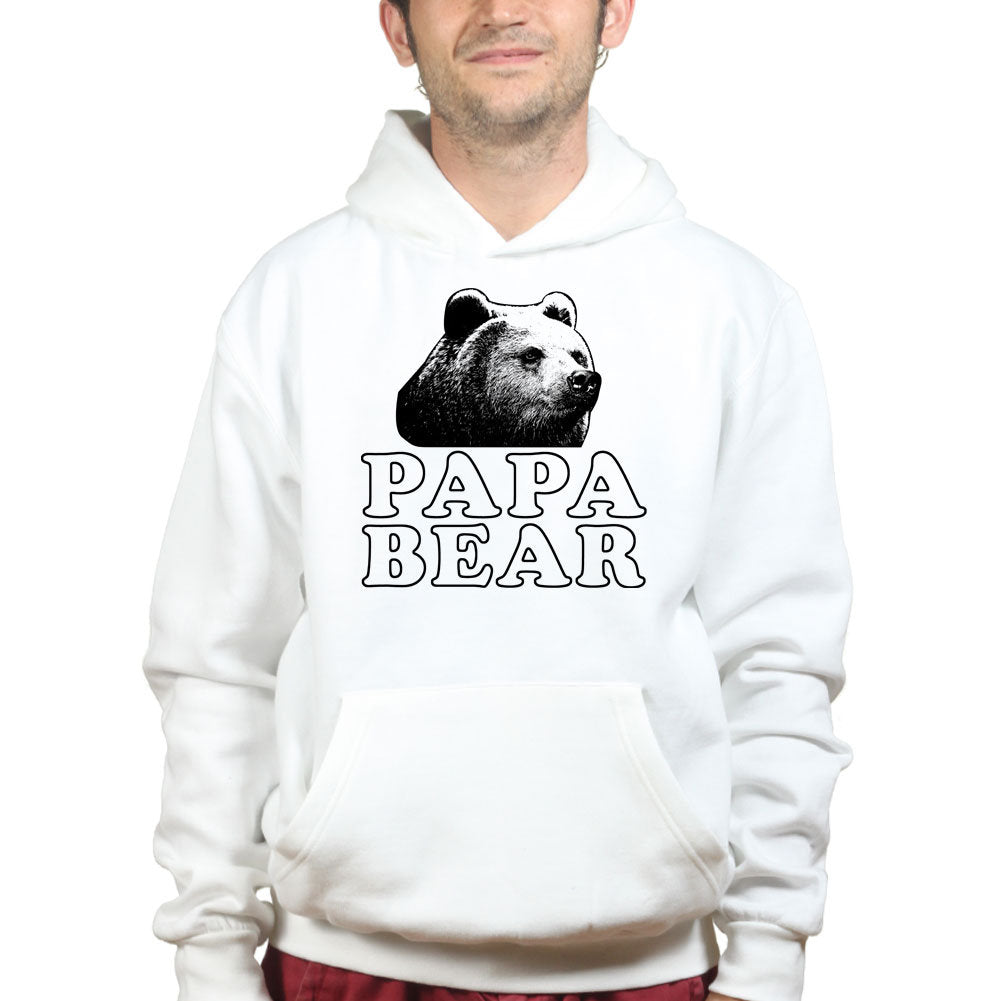 Papa Bear Fathers Day Gift For Dad Daddy Funny Hoodie - R1634