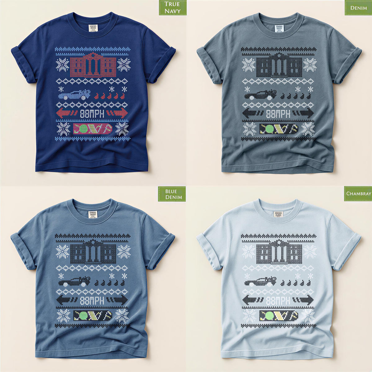 Comfort Colors® Christmas Train Shirt, Retro Holiday Sweater Tee, Pixel Art Christmas Graphic, Festive Gift