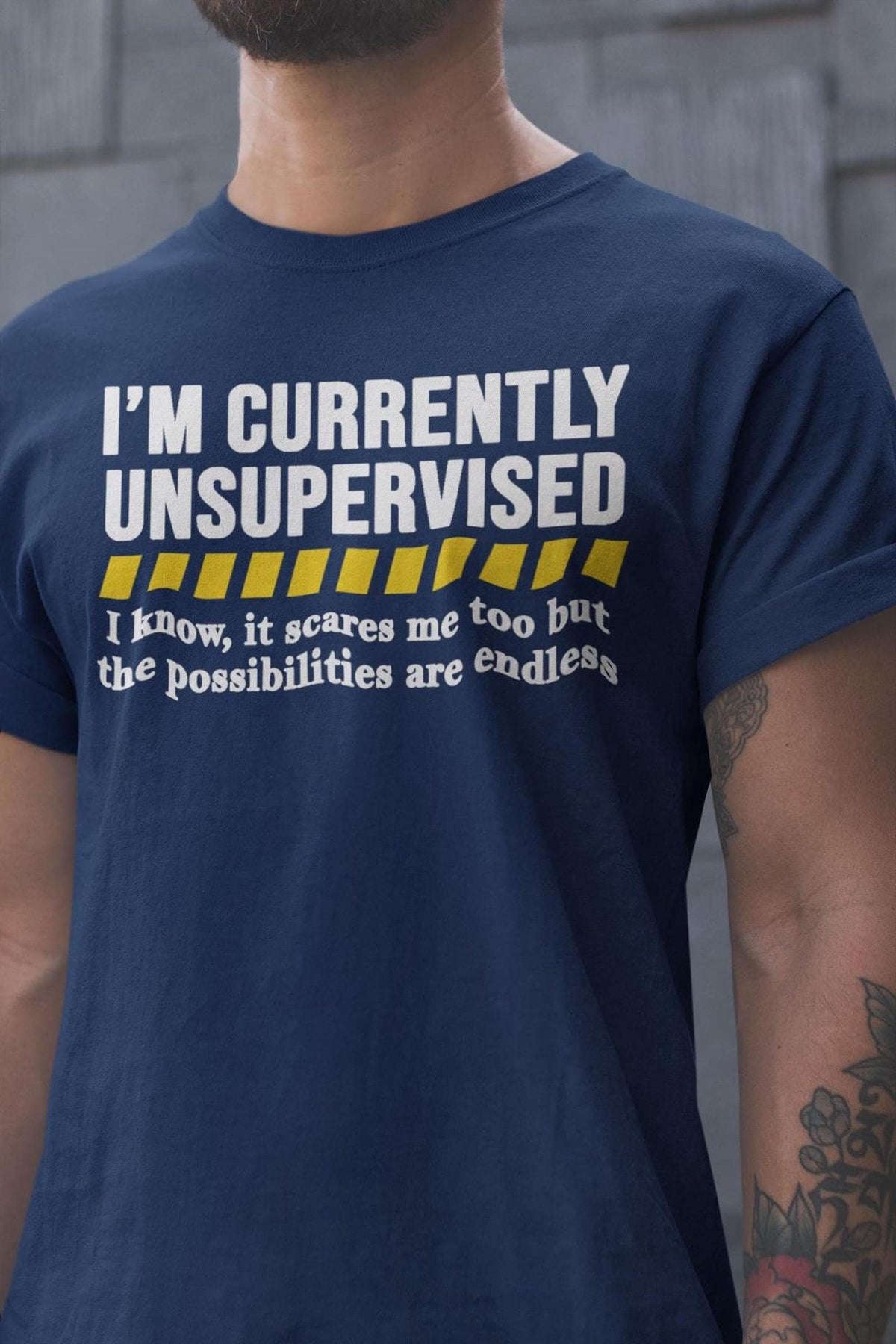 Comfort Colors® Sarcastic Funny Shirt, I'm Currently Unsupervised Tee, Dad Joke Top