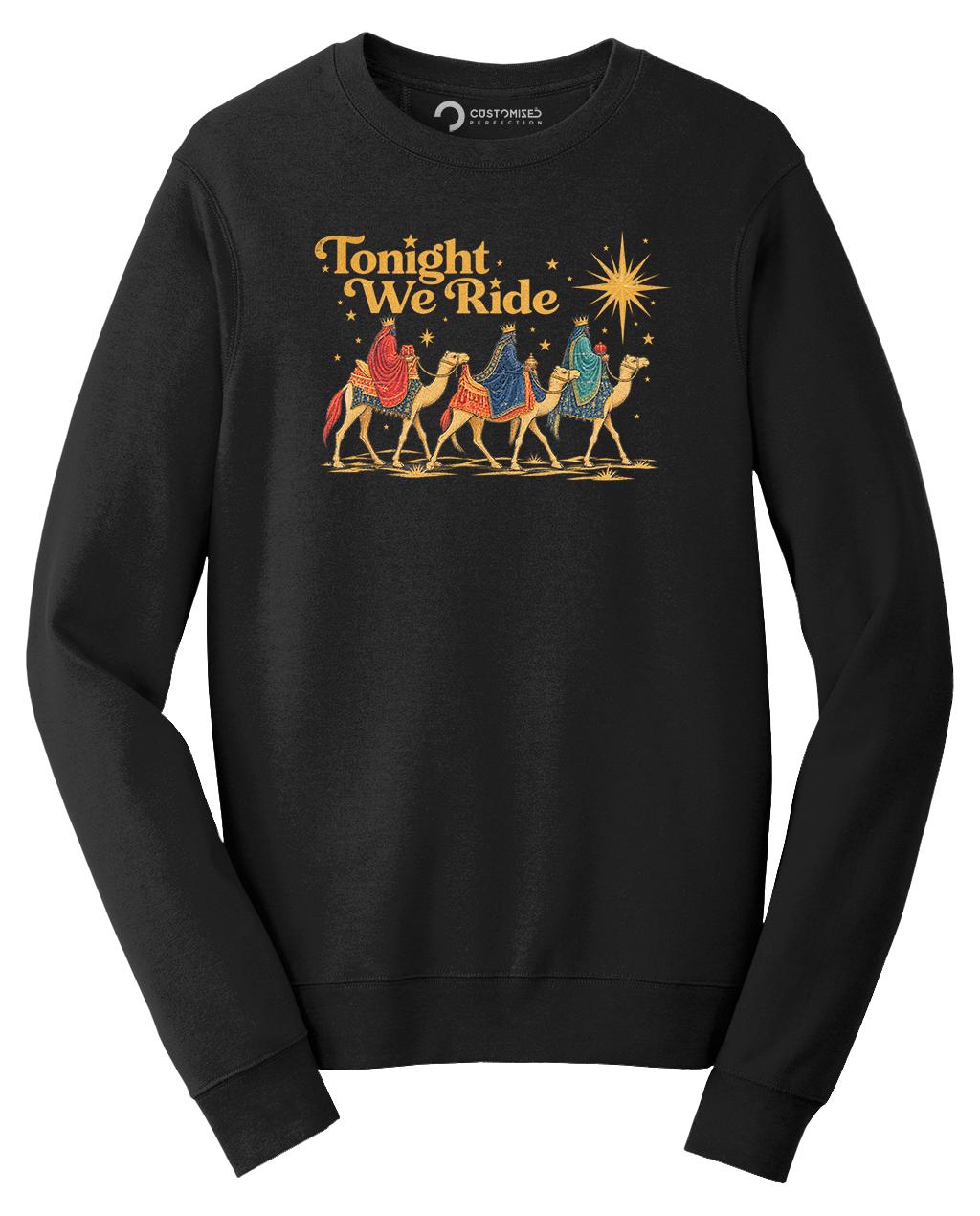Tonight We Ride Wise Men Shirt, Three Kings Nativity T-Shirt, Christian Christmas Hoodie, Star of Bethlehem Sweatshirt, Faith Tee Gift