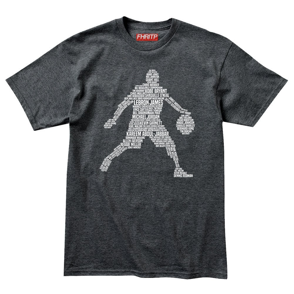 Mens Basketball Player Legends Tribute T shirt Tee Top T-shirt