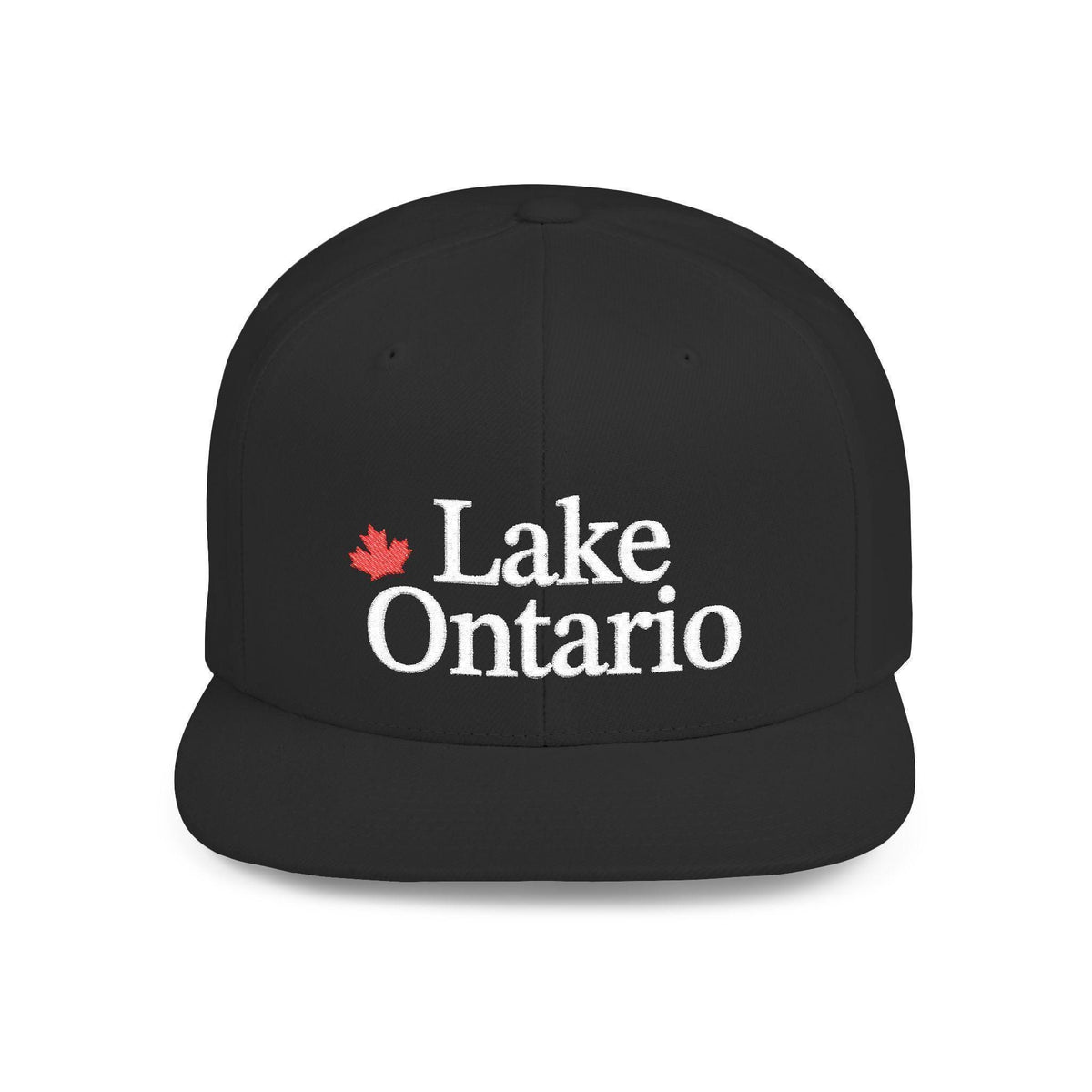 Yupoong® Lake Ontario Embroidered Snapback Hat, 6089M Snapback Hat, Canadian Pride Maple Leaf Gift Idea, Canadian Flat Bill Cap