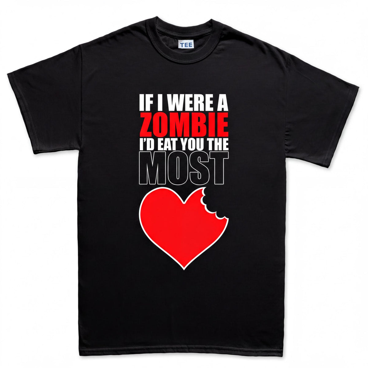If I Were A Zombie Shirt, Funny Zombie Love T-Shirt, Bitten Heart Halloween Hoodie, Romantic Zombie Sweatshirt