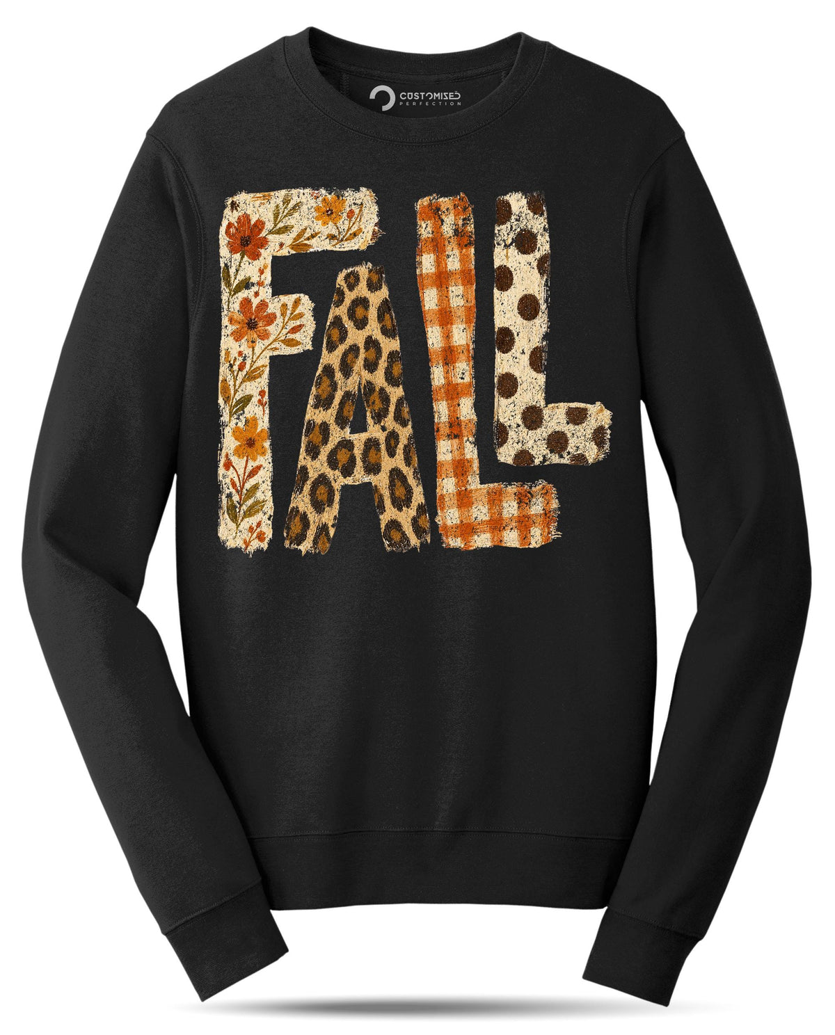 Fall Leopard Plaid Shirt, Autumn Mixed Pattern T-Shirt, Cozy Fall Season Hoodie, Leopard Floral Fall Sweatshirt, Distressed Fall Tee Gift