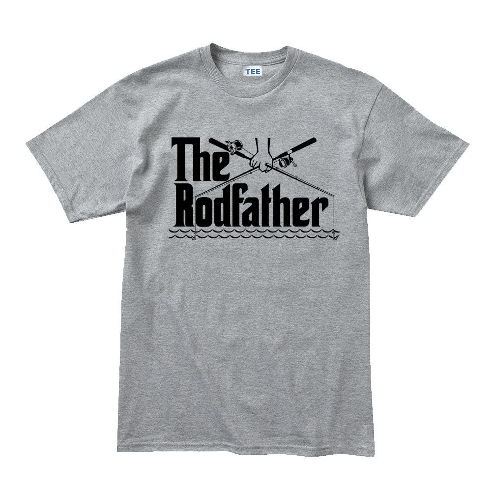 The Rodfather Fishing Angler Fisherman Father Day Mens T shirt Tee Top T-shirt - R505