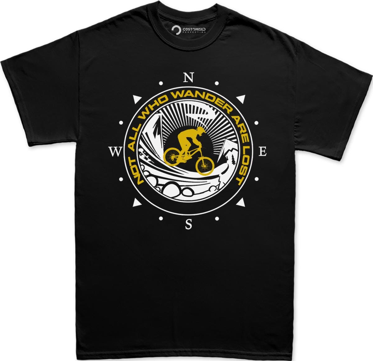 Cycling Shirt for Bikers | Mountain Biking, Not all Who Wander Are Lost Tee