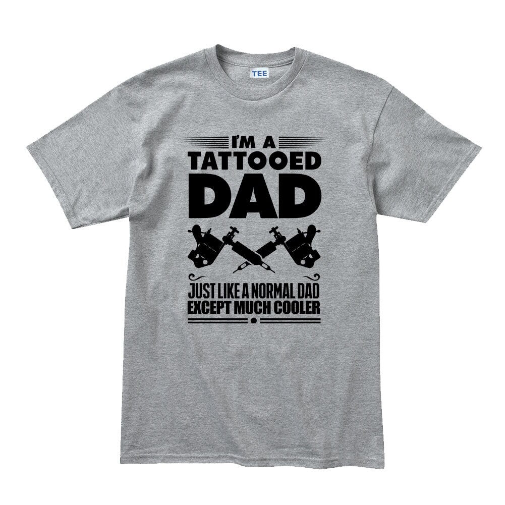 Tattoo Dad Father's Day Birthday Gift Mens T shirt Tee Top T-shirt - R743