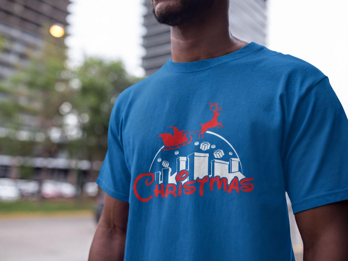 Comfort Colors® Christmas in the City Shirt, Santa Sleigh Holiday Tee, Retro Christmas Graphic, Festive Winter Gift