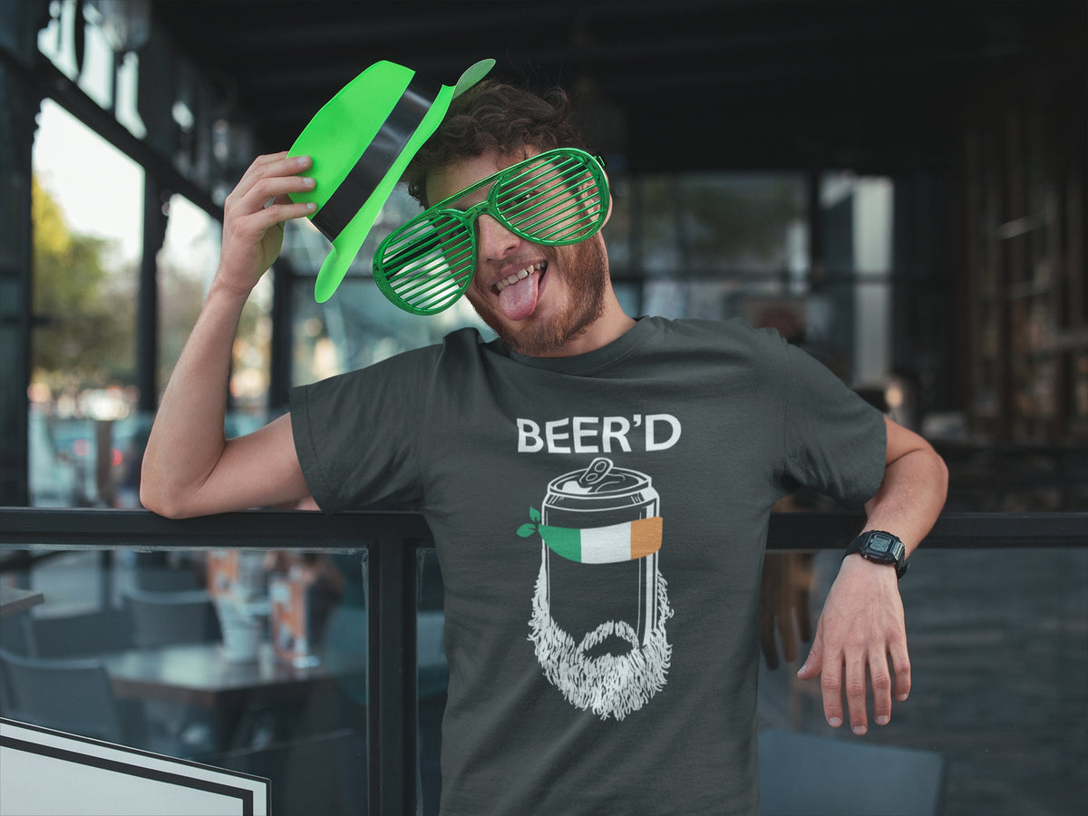 Funny Saint Patricks Shirts | 4 Leaf Clover T-shirt, Beer Ireland Shamrock Design, Lucky St Paddy, Irish Outfit