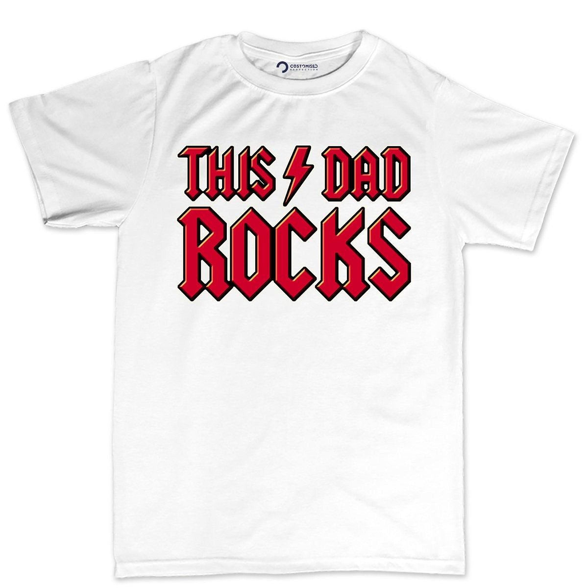 Dad Rocks T-Shirt: Funny Rock Music Comfort Colors® Tee for Fathers
