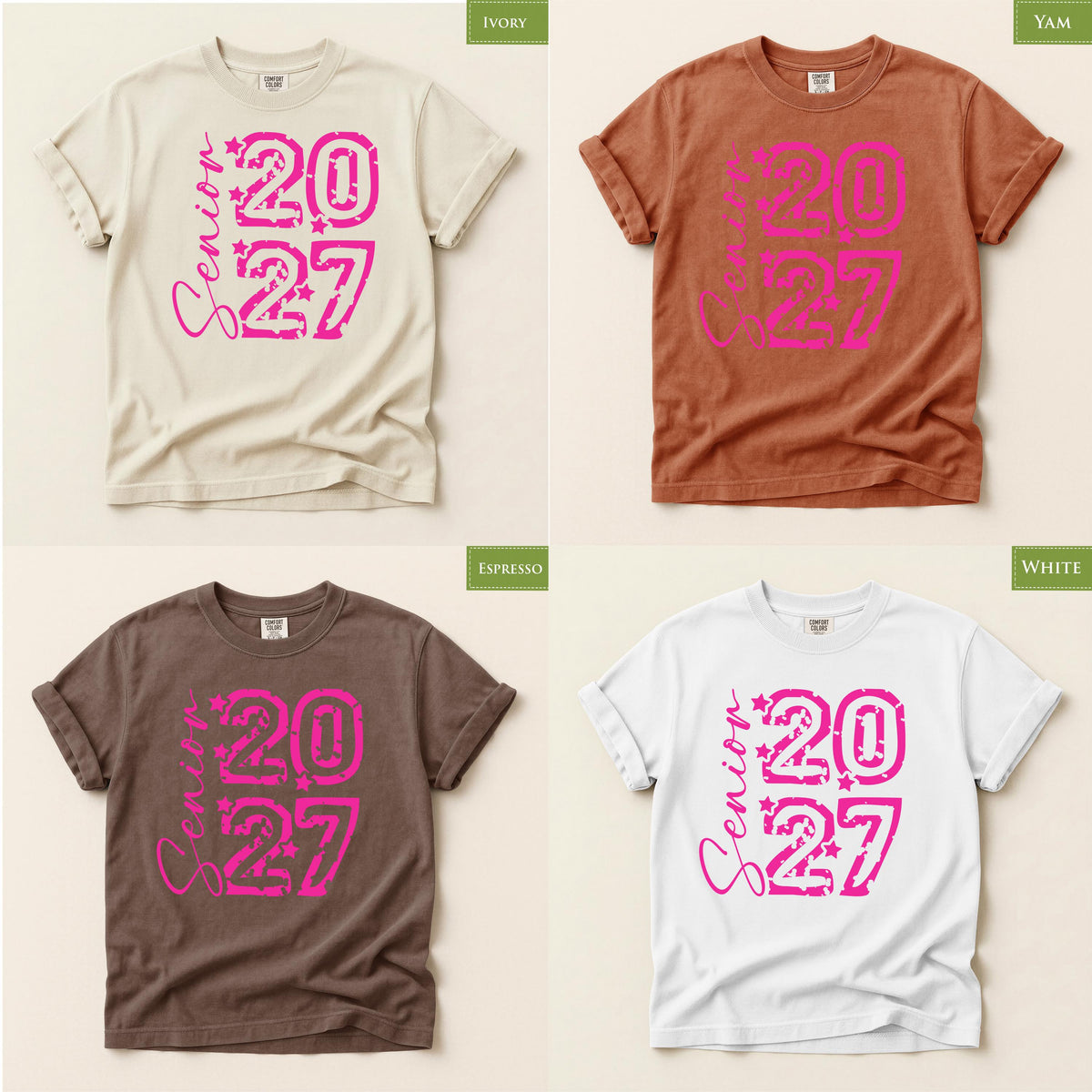 Comfort Colors® Senior 2027 Shirt, Back to School Class of 2027 Graduation Tee, Senior Year Gift Top