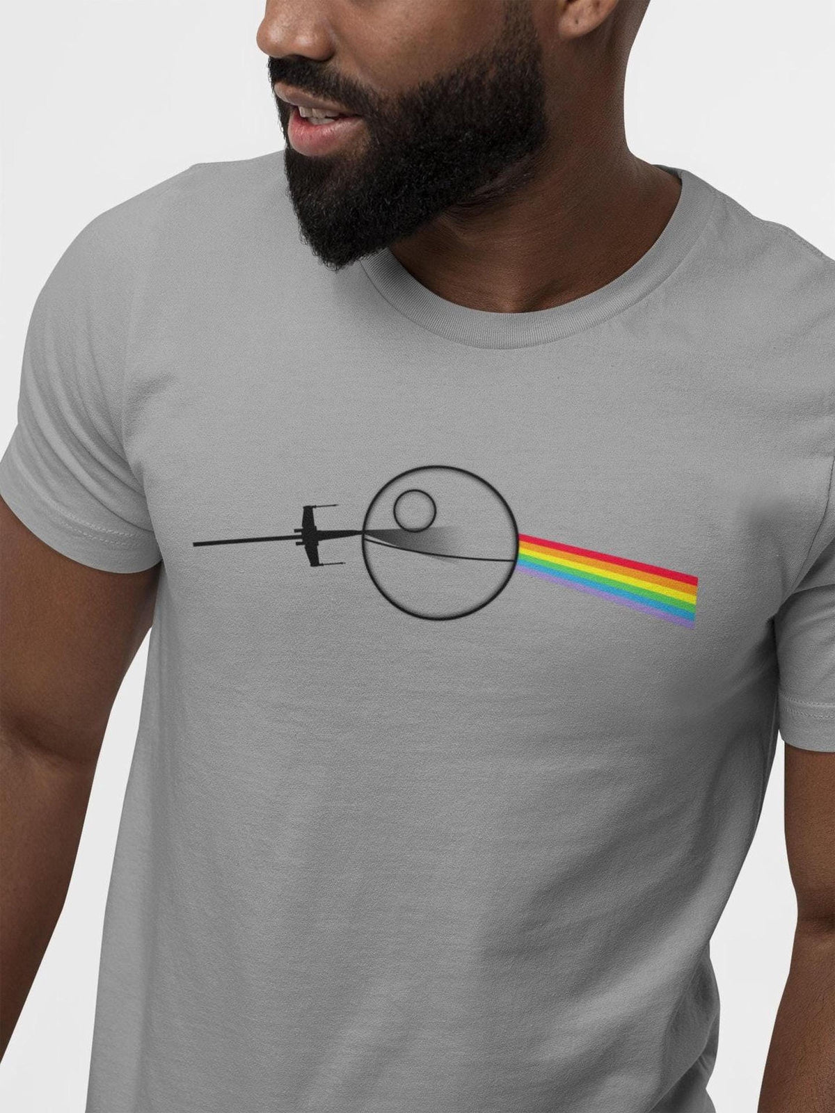 Comfort Colors® Dark Side Of The Death Star T shirt, LGBTQIA2+ Rainbow Tee, Pride Top
