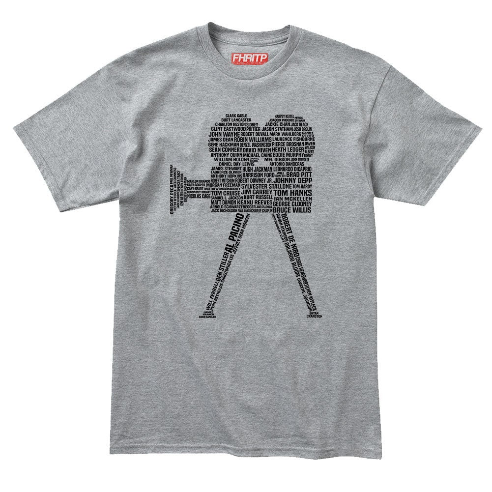 Mens Movie Actor Film Star Legends Camera Tribute T shirt Tee Top T-shirt