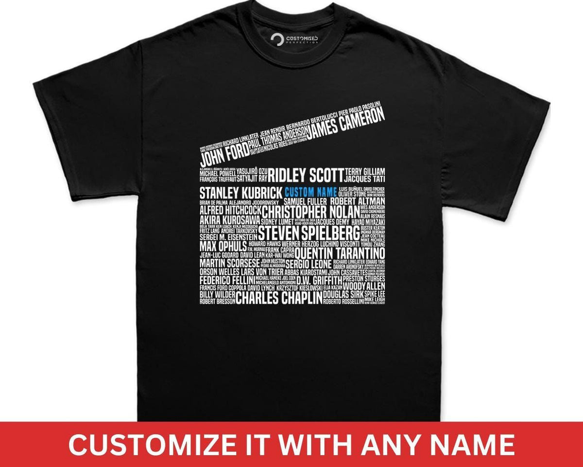 Custom Movie Lover Gift, Movie Buff Gift, Film Making, Director Shirt, Film Student, Director Legends Clapperboard Tribute tshirt, Filmcrew