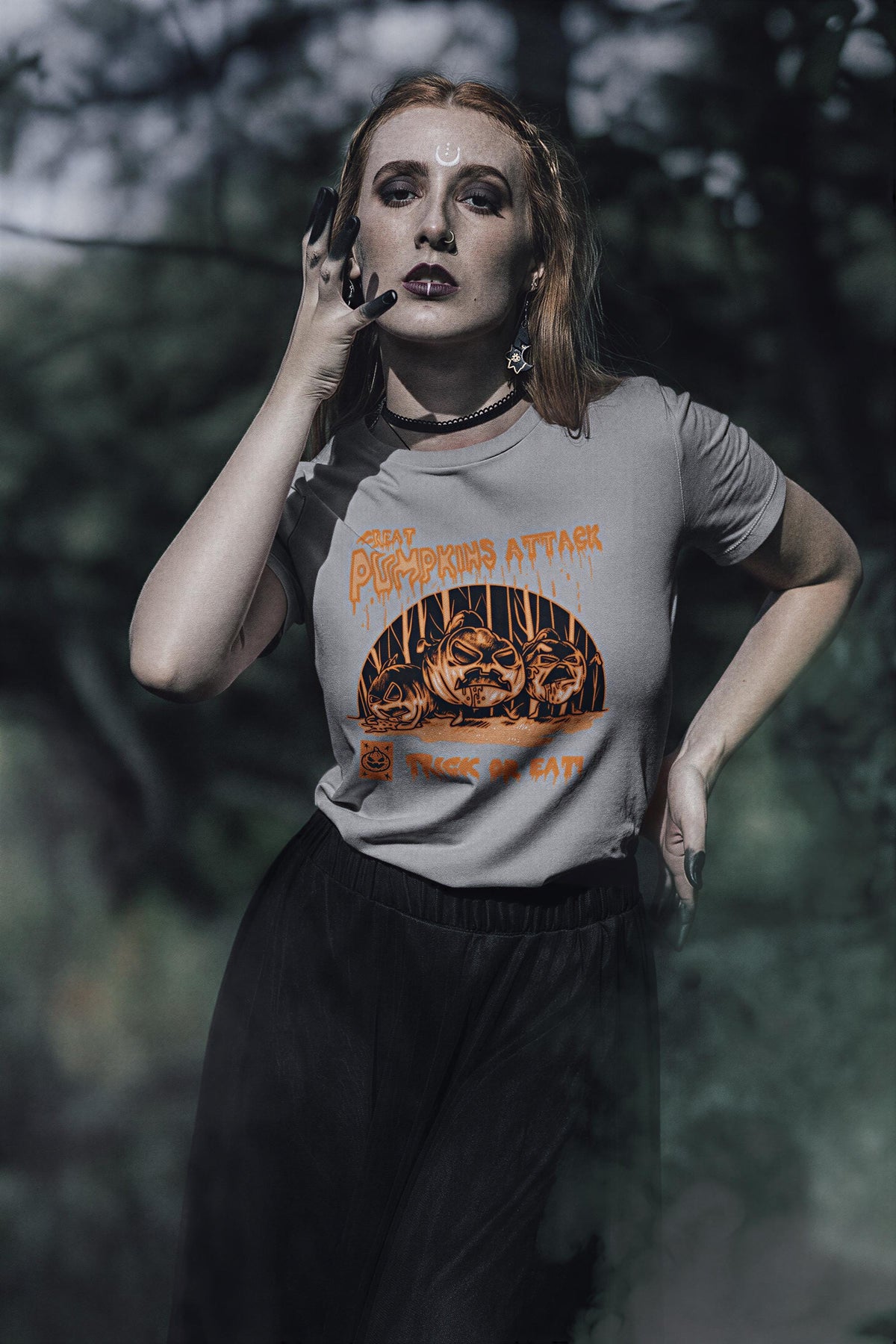 Great Pumpkin Attack Halloween Shirt, Comfort Colors® Trick Or Treat Tee, Spooky Season Top, Fall Autumn Tshirt
