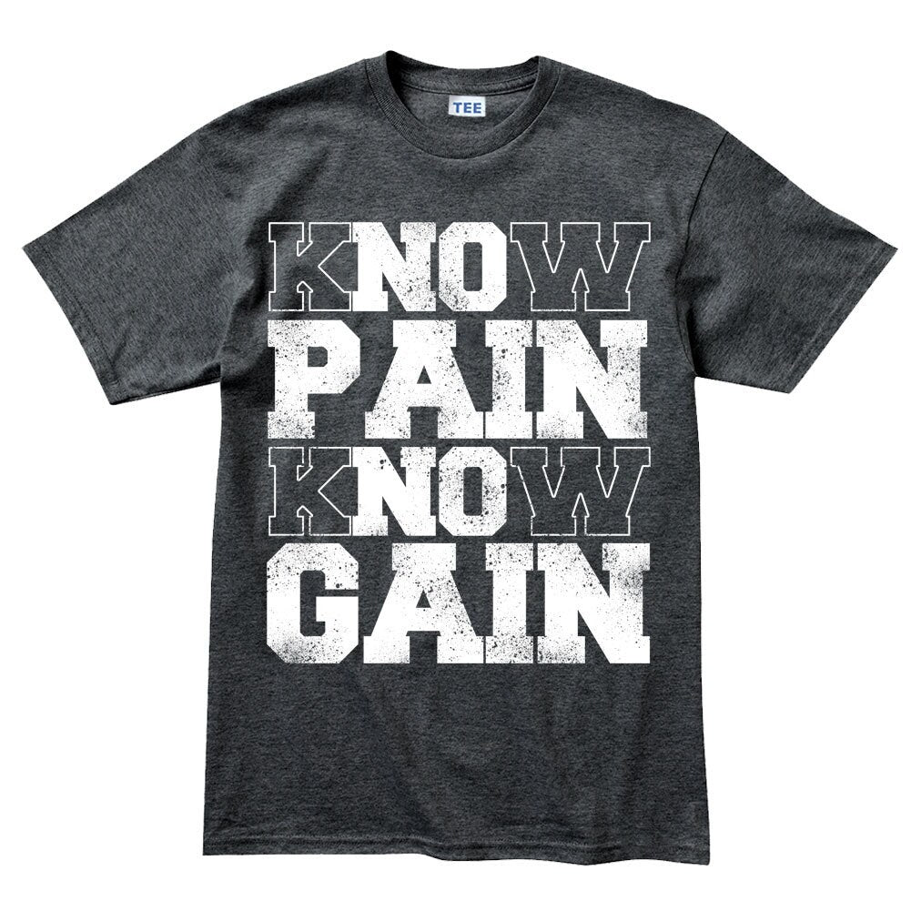 Workout T-shirt for Gym Rat, No Pain No Gain, Motivational Exercise Gift
