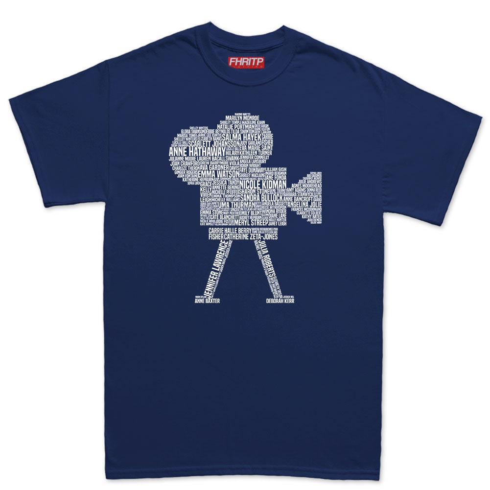 Mens Movie Actress Film Star Legends Camera Tribute T shirt Tee Top T-shirt