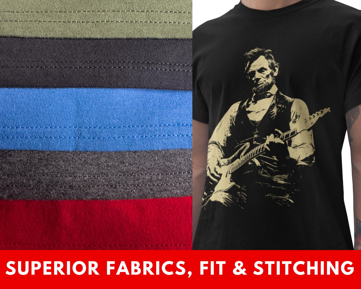 Abraham Lincoln Playing Guitar Shirt, Comfort Colors® Retro Political Humor Tee