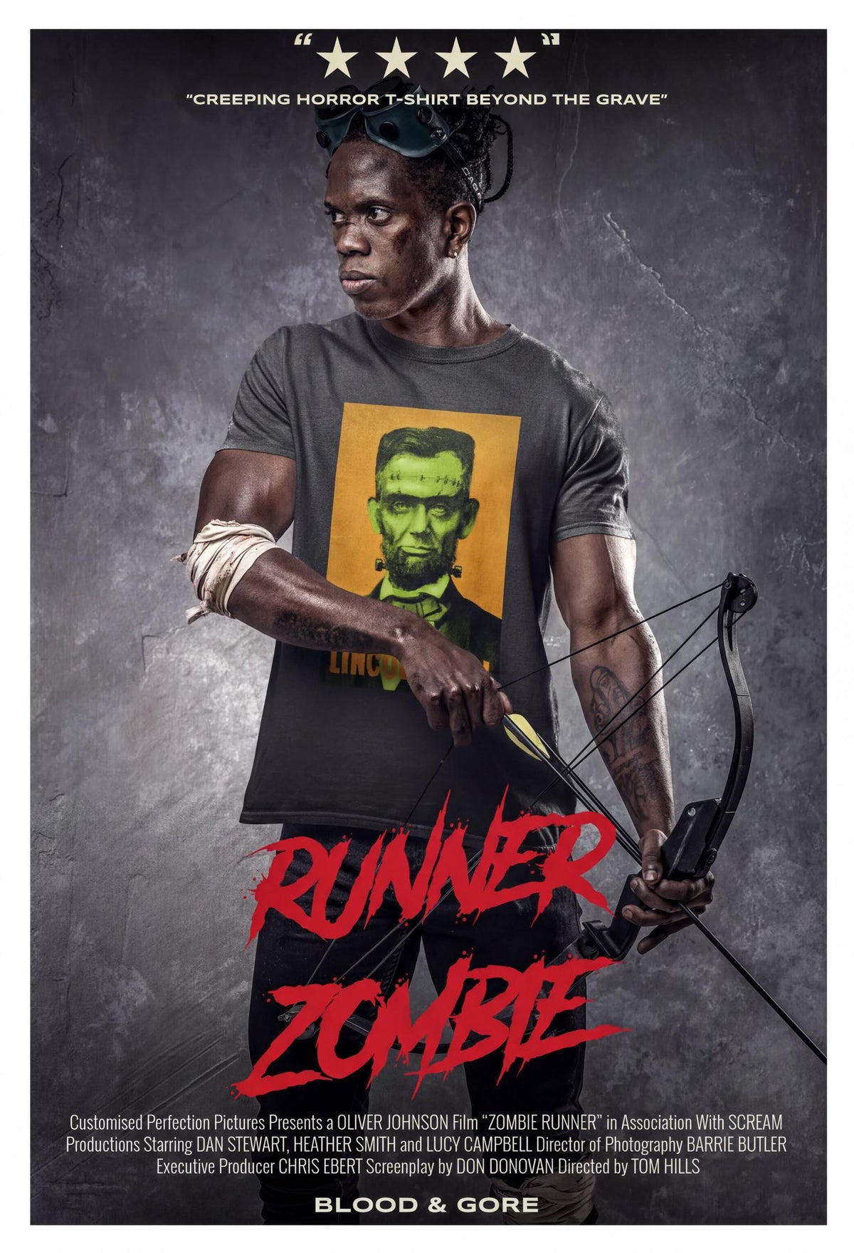 Comfort Colors® Frankenstein Halloween Graphic Tee, Scary Abraham Lincoln Top, The Monster Shirt