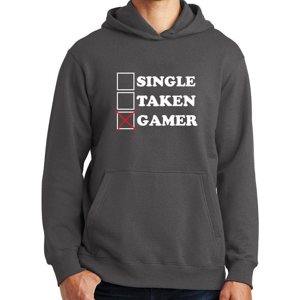Single Taken Gamer Funny Gaming Hoodie