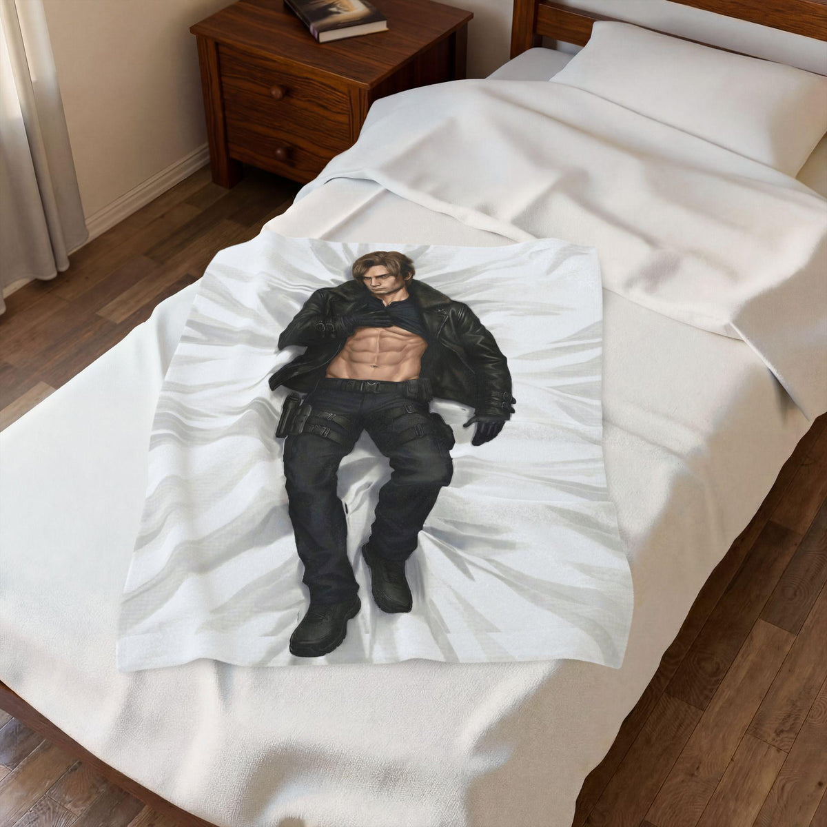 Leon Kennedy Resident Evil 9 Velveteen Plush Blanket, RE9 Game Fan Gift
