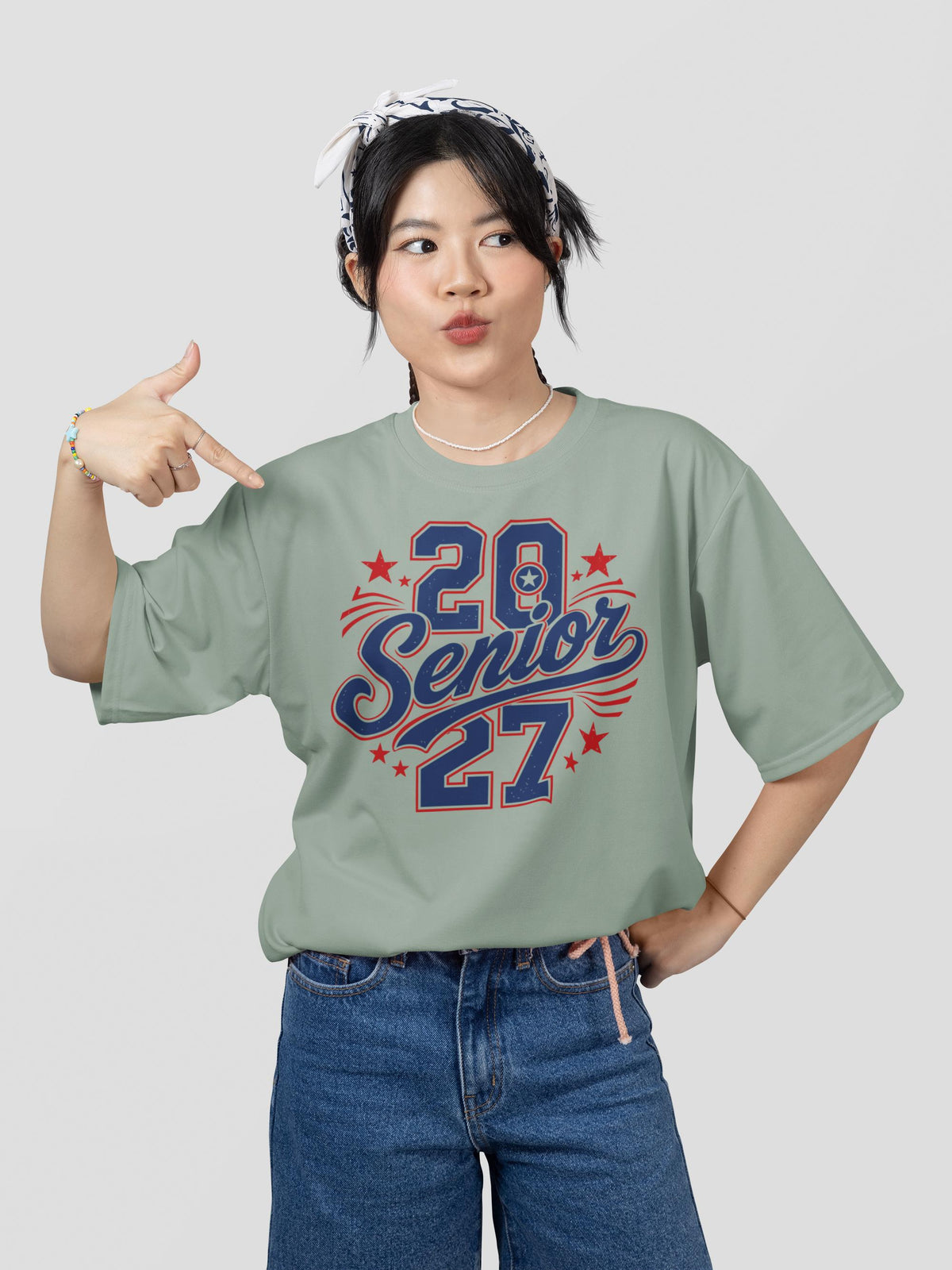 Comfort Colors® Senior 2027 Patriotic Shirt, Class of 2027 USA Graduate Fourth of July Tee