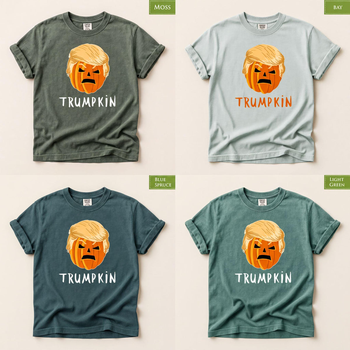 Comfort Colors® Halloween Trump Pumpkin T-shirt, Trumpkin Funny Tee, Fall Autumn Tshirt