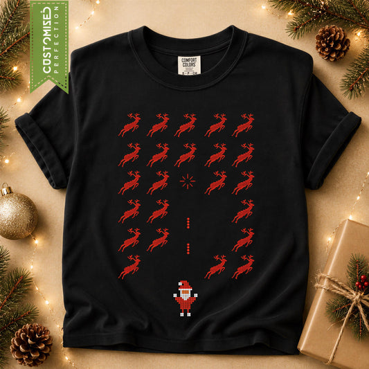 Comfort Colors® Santa Reindeer Christmas Shirt, Where Is Rudolph Holiday Tee, Funny Vintage Xmas Gift, Festive Graphic