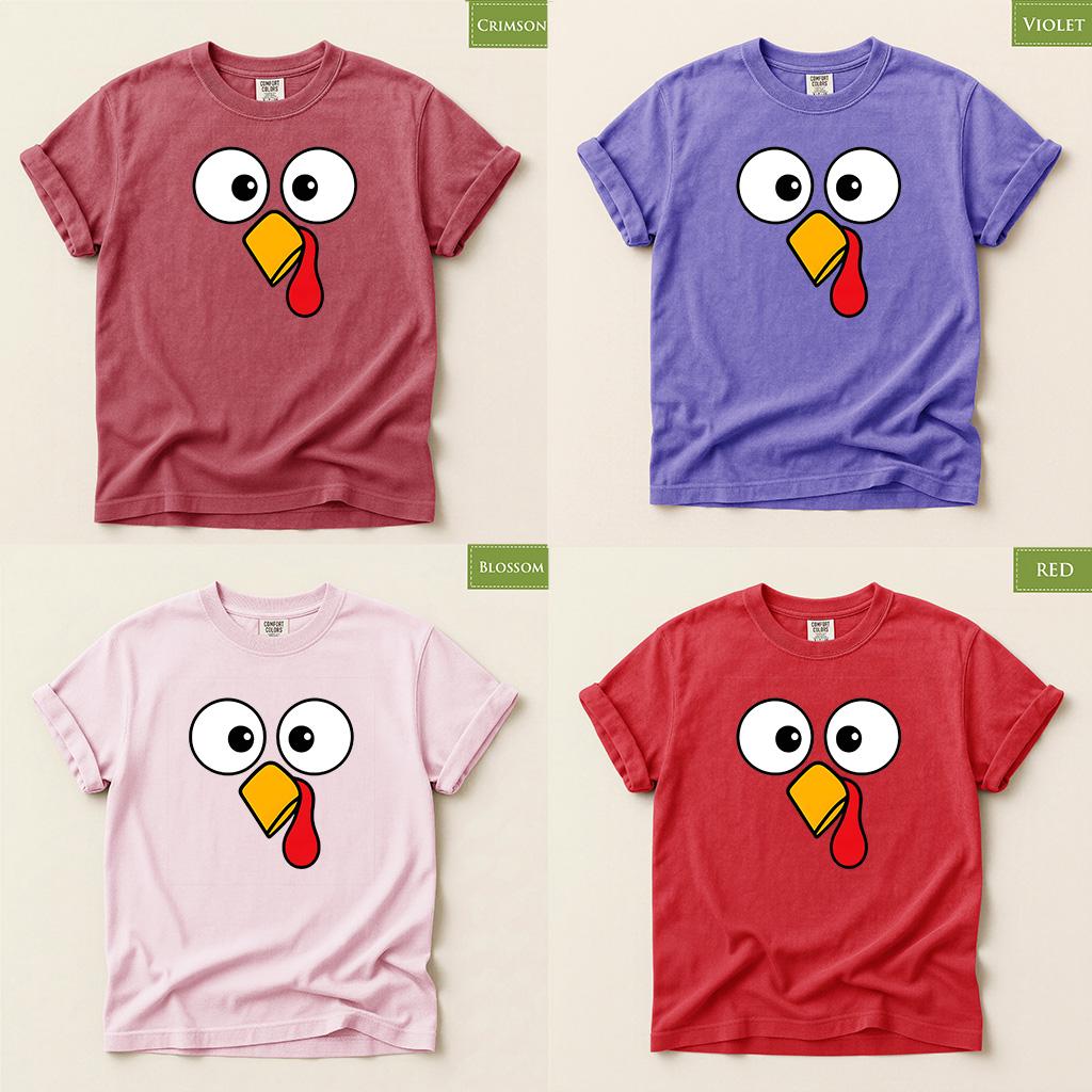 Comfort Colors® Funny Turkey Shirt, Thanksgiving Gobbler Tee, Silly Bird Graphic, Fall Gift