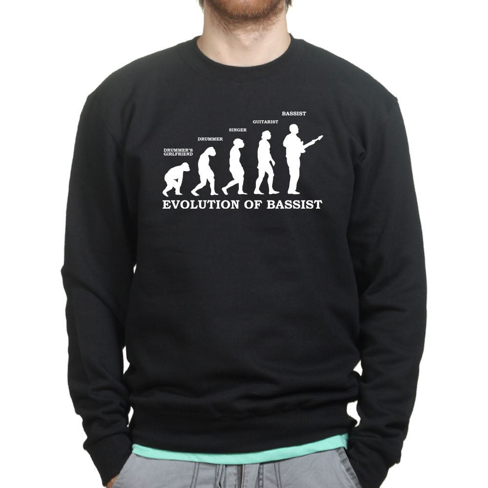 Evolution of Bassist Bass Guitar Sweatshirt
