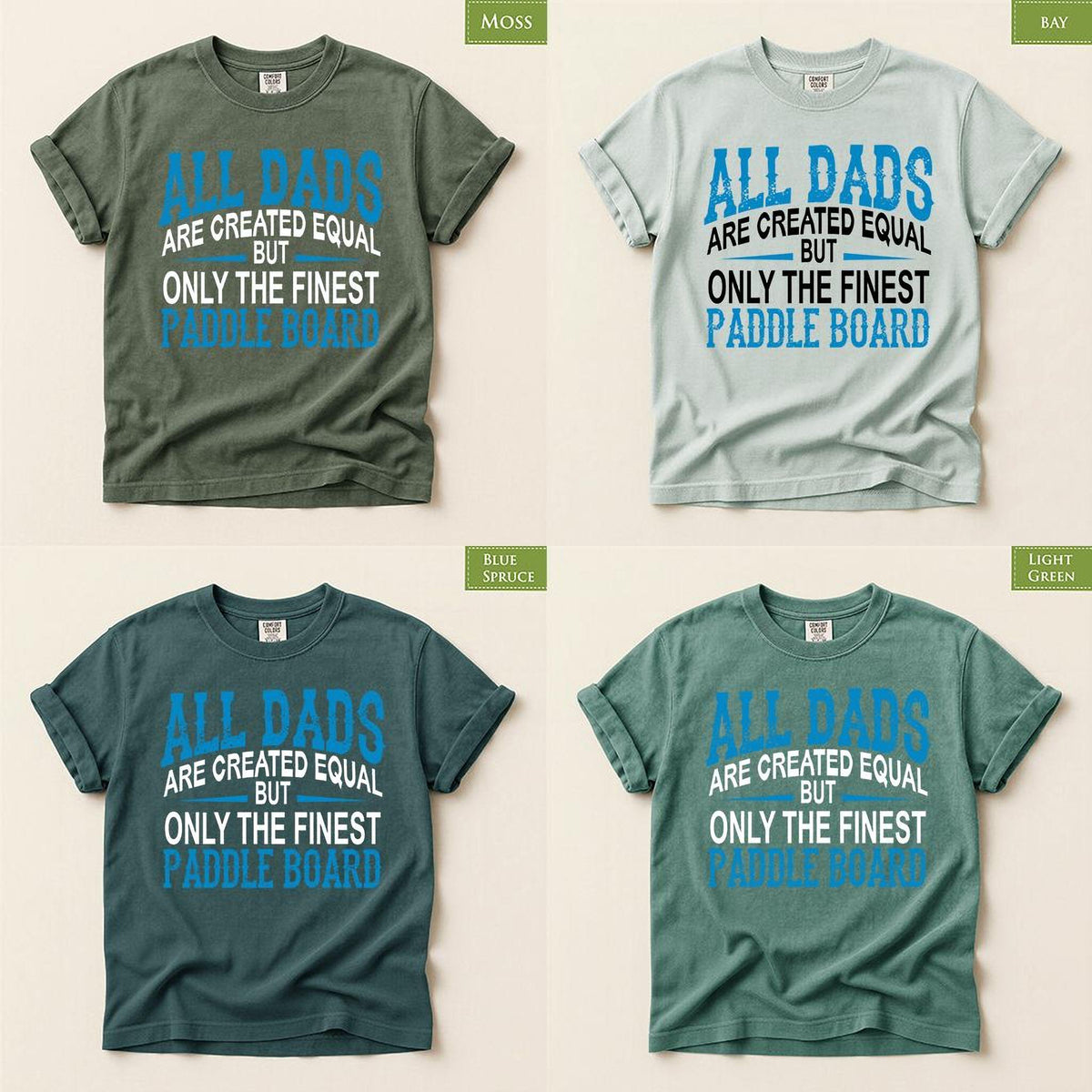 Paddle Board Dad Shirt: Comfort Colors® Lake Life and Beach Fathers Tee
